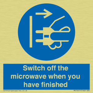 Switch off the microwave when you have finished